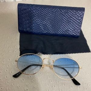 Sunglasses circulrco retro round blue light lenses